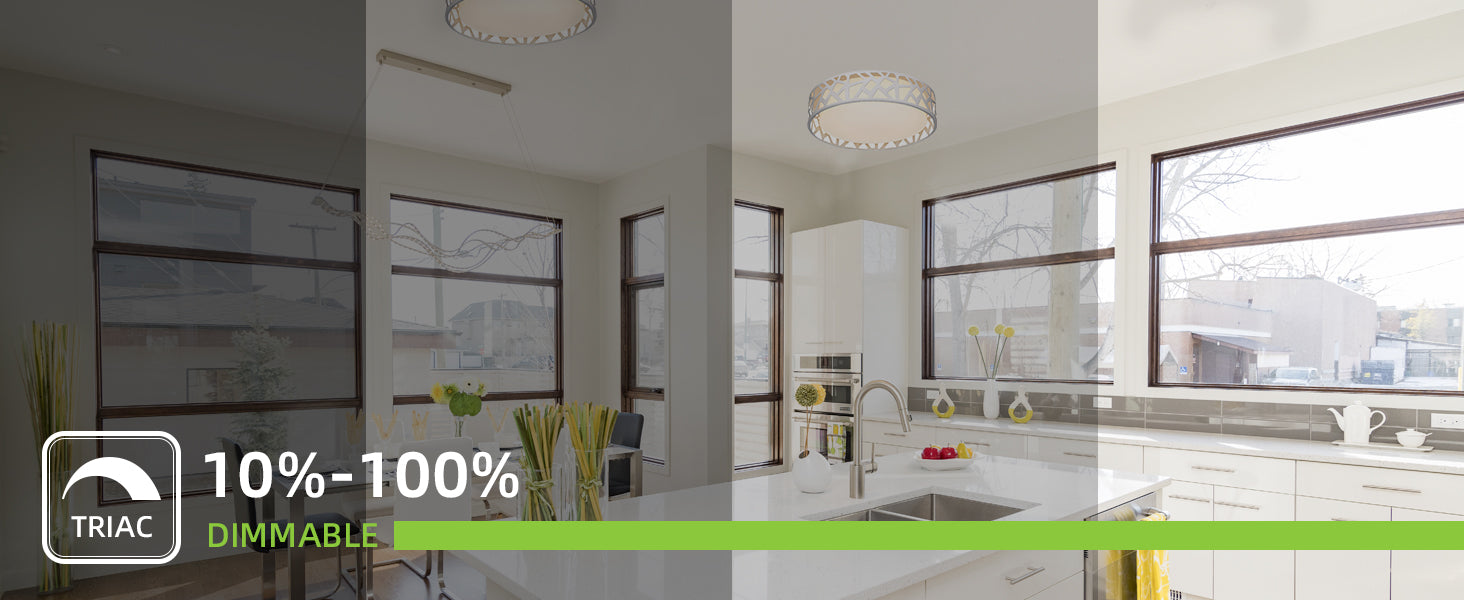 Flush Mount Ceiling Light,12" 20W 1400LM Ceiling Light, 3000K/3500K/4000K/5000K/6500K,White Finished,LED Dimmable Lighting Fixture for Kitchen, Hallway, Bedroom, Laundry,ETL Certified,Free and fast shipment.