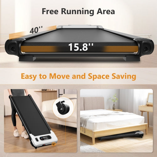 Walking Pad with Incline 15°, 4 in 1 Under Desk Treadmill, Portable Treadmill with Remote Control, 300LBS Capacity Walking Running Treadmill for Home & Office,Fast and free shipping.