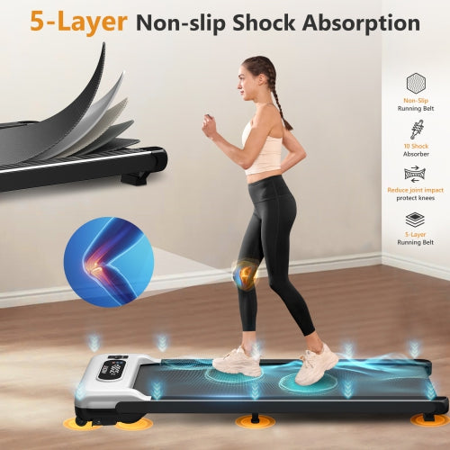 Walking Pad with Incline 15°, 4 in 1 Under Desk Treadmill, Portable Treadmill with Remote Control, 300LBS Capacity Walking Running Treadmill for Home & Office,Fast and free shipping.