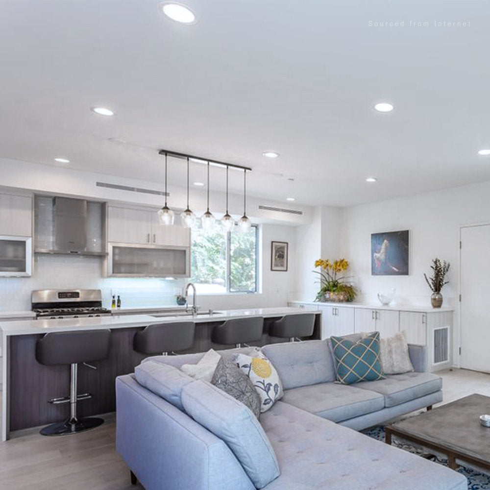 STRAK 6-Inch Round Led Slim Panel, Warm White 3000k, Dimmable (6 Pack)