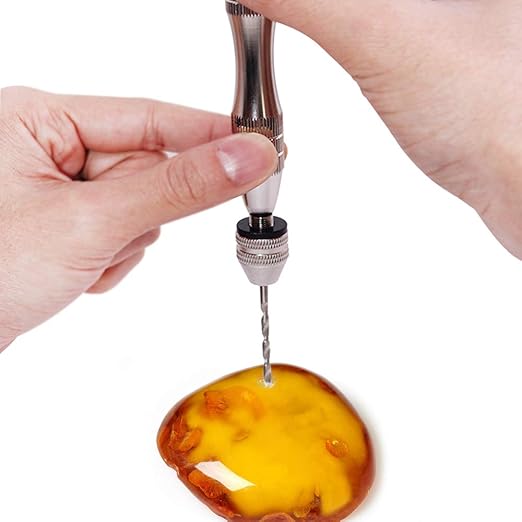 Hand Pin Vise with 20 Pcs Drill Bits, FineGood Precision Hand Drill Rotary Tool with Mini Twist Drill Bits Set for Resin Casting Molds, Jewelry Wood Plastic Making.Free and fast shipping.