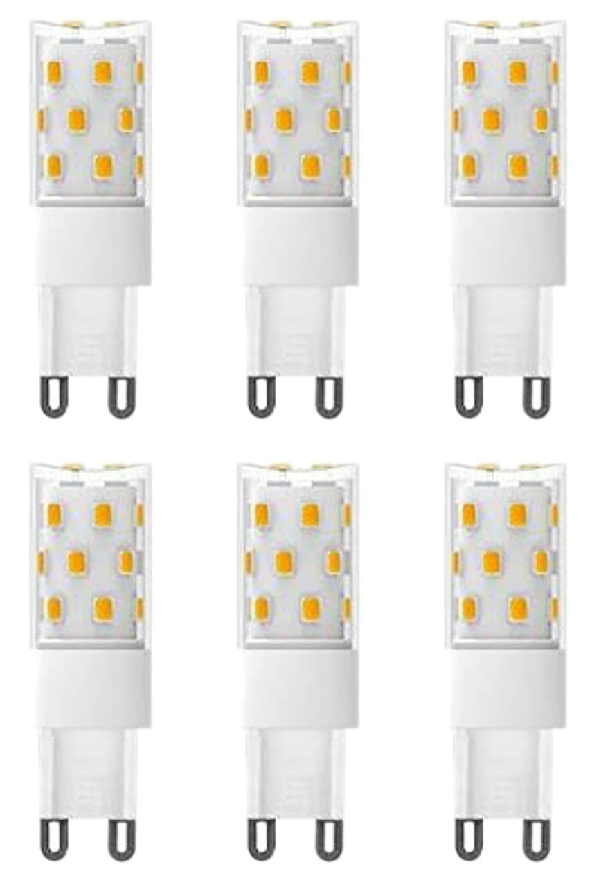 G9 LED Light Bulb,Bi Pin, 6Watt,  60W Equivalent ,600 lumens, Flicker Free, Dimmable, CETL/ETL (4-Pack)