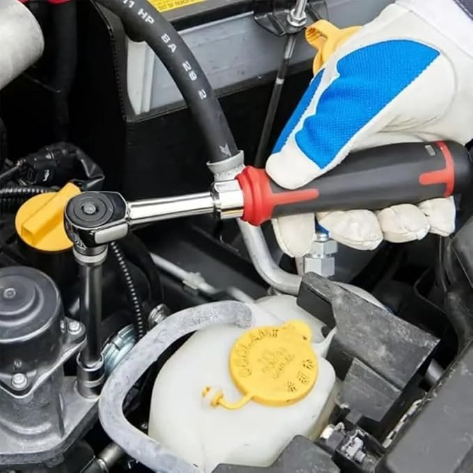 Cordless Slim Ratchet Set, Portable Manually Slim Ratchet Set, 46 in 1 Socket Ratchet Wrench Set for Repairs (Black),fast and free delivery.