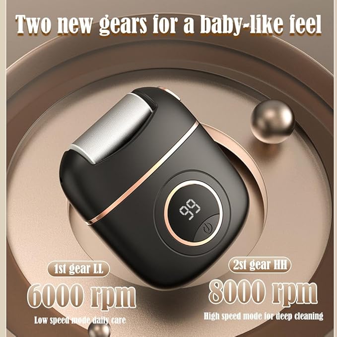 Automatic Callus Remover for Feet,Electric Washable Digital Display Electric Foot Polisher with Roller Heads 2 Gears,Rechargeable Pedicure Tools Waterproof Foot File for Dead Cracked Skin (Blue).free delivery in 30days