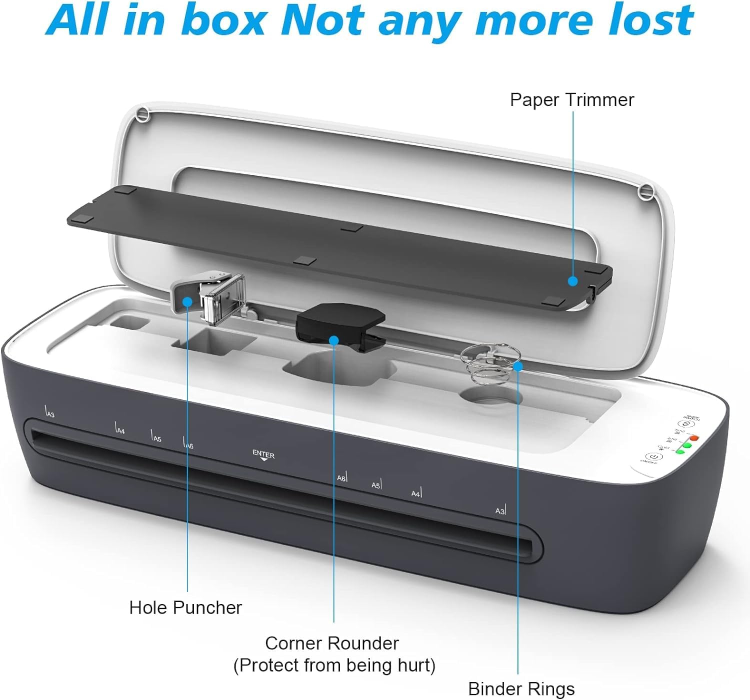 Laminator Machine and Sheets 13-Inch, Laminating Machine 11x17 Cold Thermal Laminator,white colour, 9 in 1 Lamination Machine 60s Warm-Up No Jam, for Home/School/Office use, Fast and free shipping.