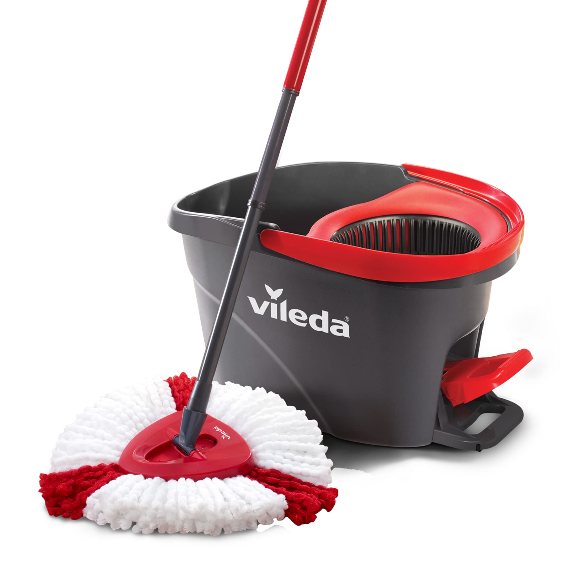 Vileda EasyWring Microfibre Spin Mop & Bucket Floor Cleaning System with Power Refill