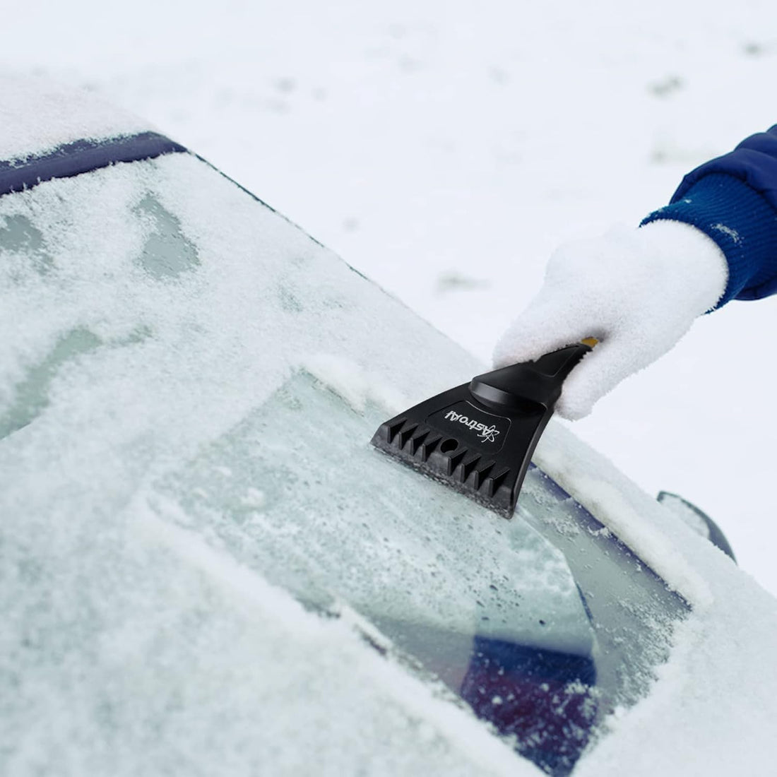 27" Snow Brush and Detachable Ice Scraper with Ergonomic Foam Grip for Cars, Trucks, SUVs (Heavy Duty ABS, PVC Brush, Orange),free and fast delivery