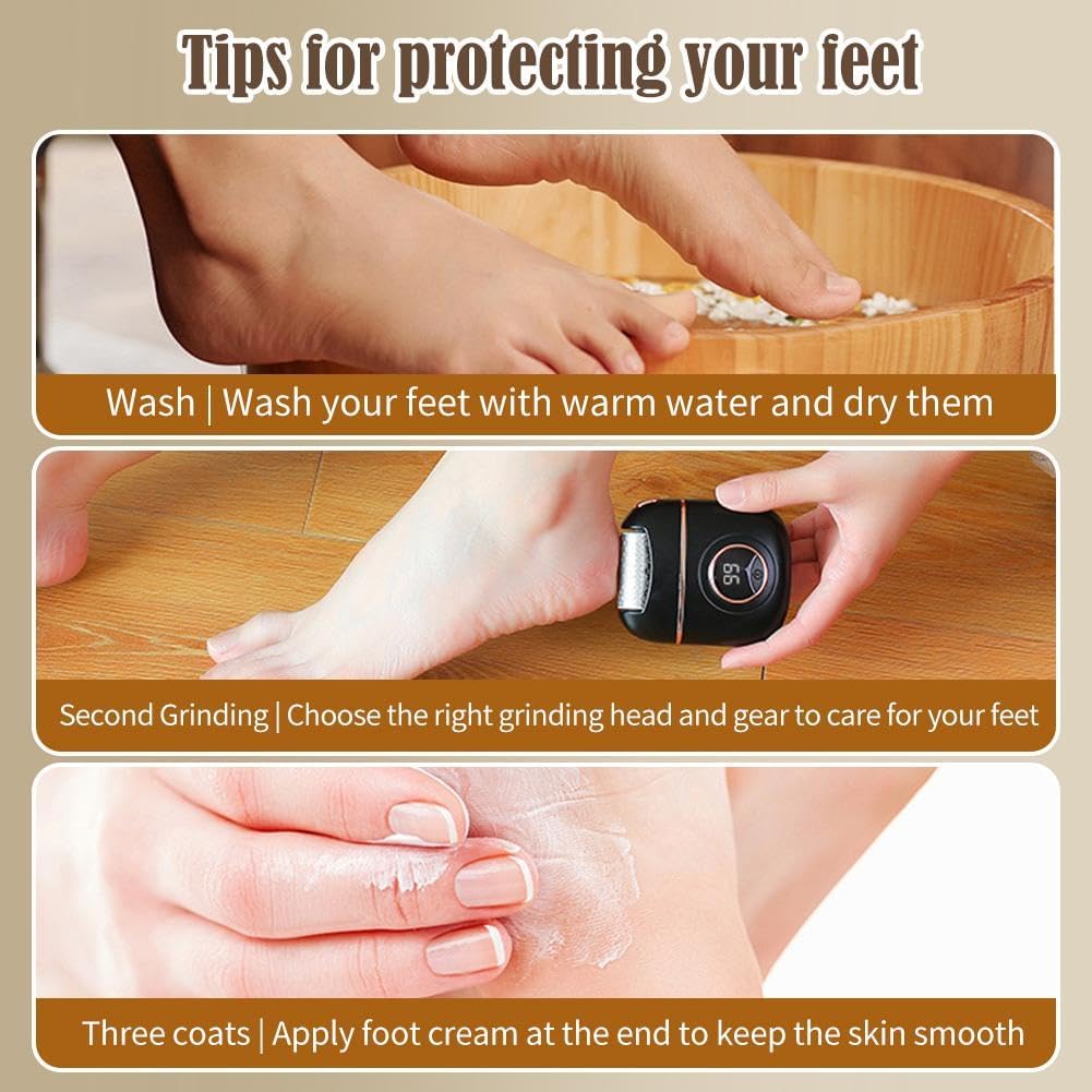 Automatic Callus Remover for Feet,Electric Washable Digital Display Electric Foot Polisher with Roller Heads 2 Gears,Rechargeable Pedicure Tools Waterproof Foot File for Dead Cracked Skin (Blue).free delivery in 30days