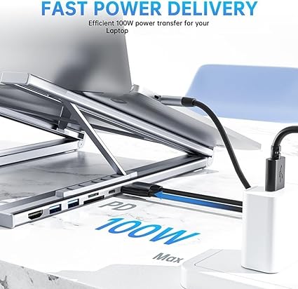 8-in-1 USB C Laptop Docking Station Stand, Laptop Tablet Stand Adjustable, SD/TF Card Slots Fast Charging, Multiport Adapter Computer Cooling Stand, Cooling Riser Office Workstation Hub, free shipping,delivery 8weeks.