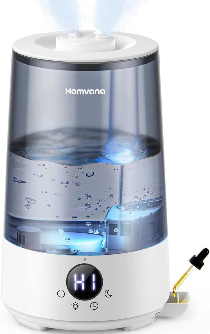 Humidifiers for Bedroom Home, 3.6L Cool Mist Top-Fill 34H Super Long Time, Quiet 23dB, Baby Humidifier, Oil Diffuser for Large Room, Plants, Nursery, Office BPA FREE, 7 Color Light Ultrasonic