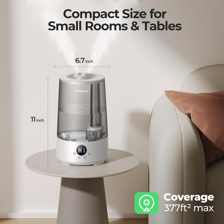 Humidifiers for Bedroom Home, 3.6L Cool Mist Top-Fill 34H Super Long Time, Quiet 23dB, Baby Humidifier, Oil Diffuser for Large Room, Plants, Nursery, Office BPA FREE, 7 Color Light Ultrasonic
