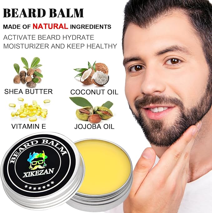 Beard Straightener w/Beard Balm ; Beard Growth Oil , Beard Guide E-Book,Upgraded 3 in 1 Hair Straightener Brush Beard Straightening Comb,Unique Stocking Stuffers Gifts for Men Him Husband.Free and fast delivery.