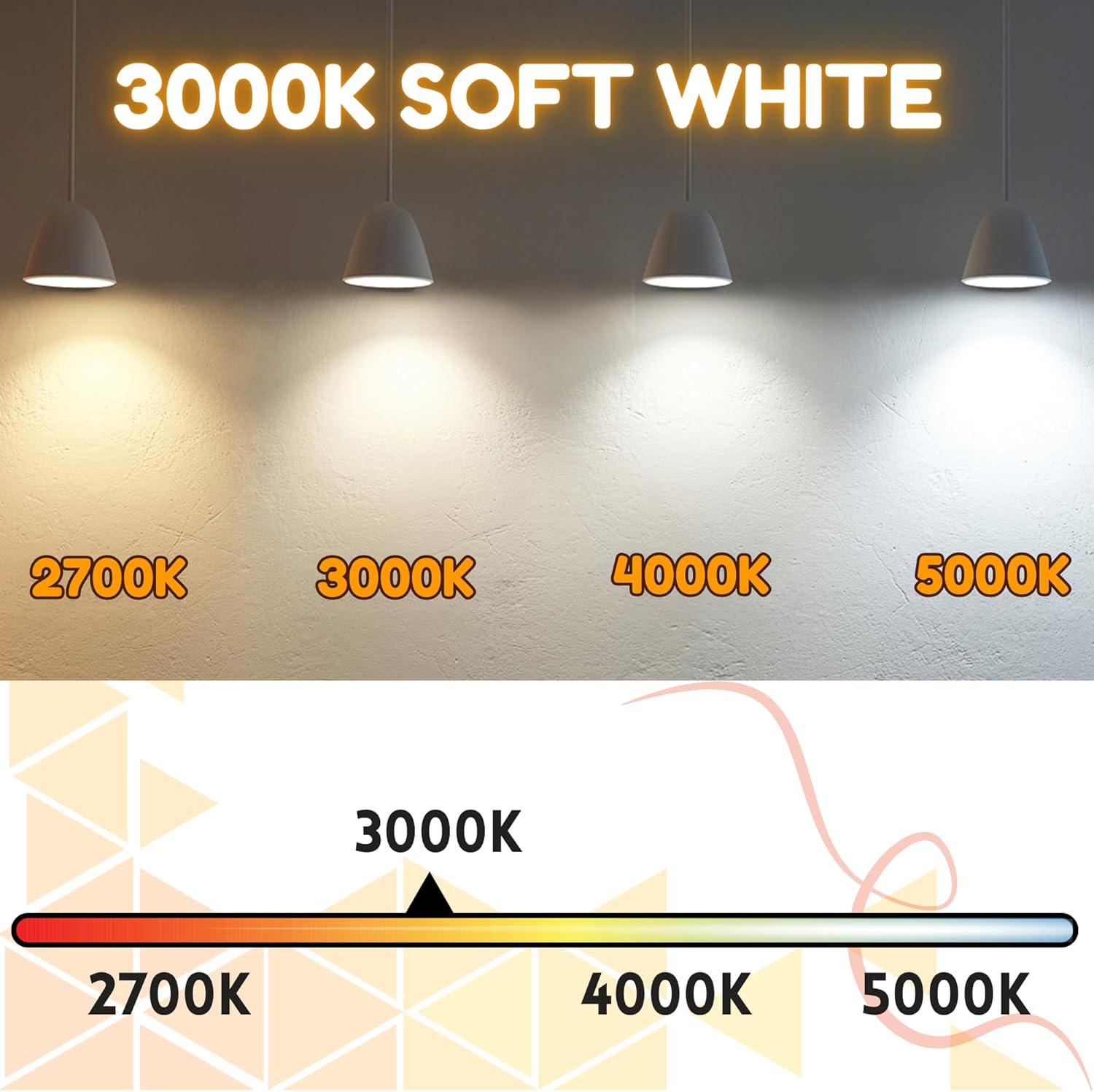 LED 60W Equivalent Clear Filament 2700K/3000k (warm white) T10 Edison Base E26 450LM CRI90 Dimmable LED Light Bulb (6-Pack)