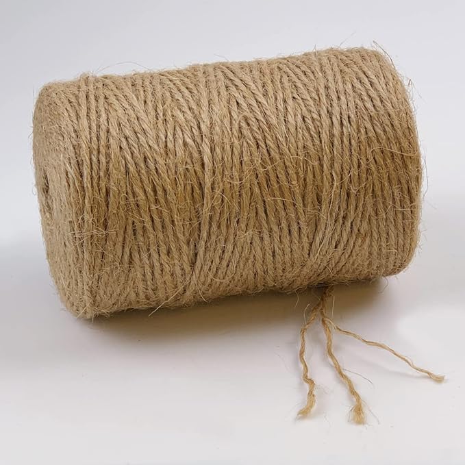 Natural Jute Twine 600 Feet Long Twine String for Crafts Gift Wrapping Packing Gardening Wedding Decor (Brown 2mm * 600feet),Free shipping to Canada,delivery two weeks