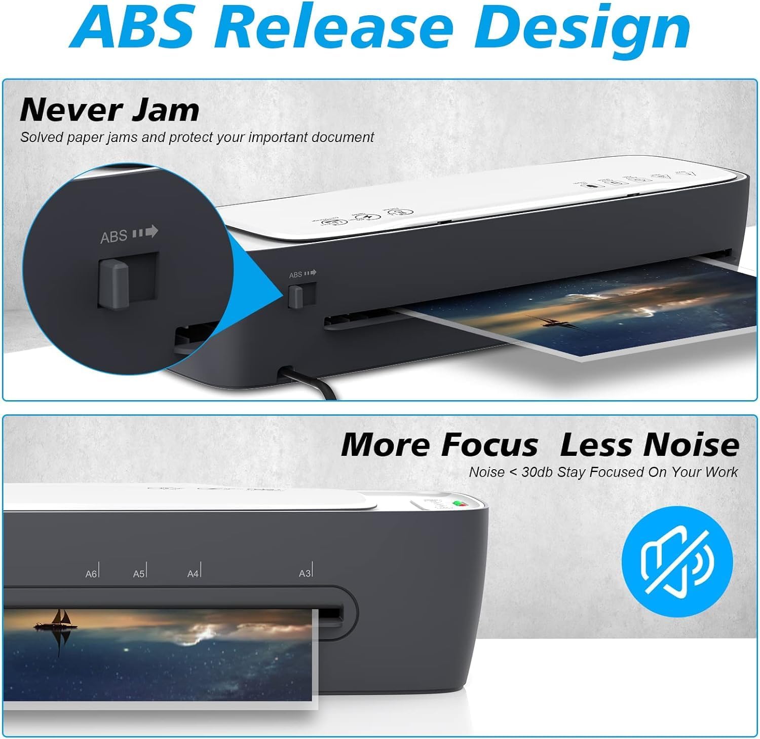 Laminator Machine and Sheets 13-Inch, Laminating Machine 11x17 Cold Thermal Laminator,white colour, 9 in 1 Lamination Machine 60s Warm-Up No Jam, for Home/School/Office use, Fast and free shipping.