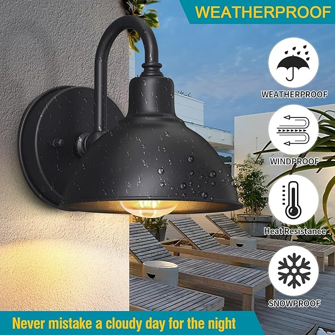 Outdoor Goose Valley -Style barn Lamps, Small and Delicate Classic Porch Farmhouse Lamps, Used for The Front Door of The Terrace Garage ,UL Certification., free and fast delivery.