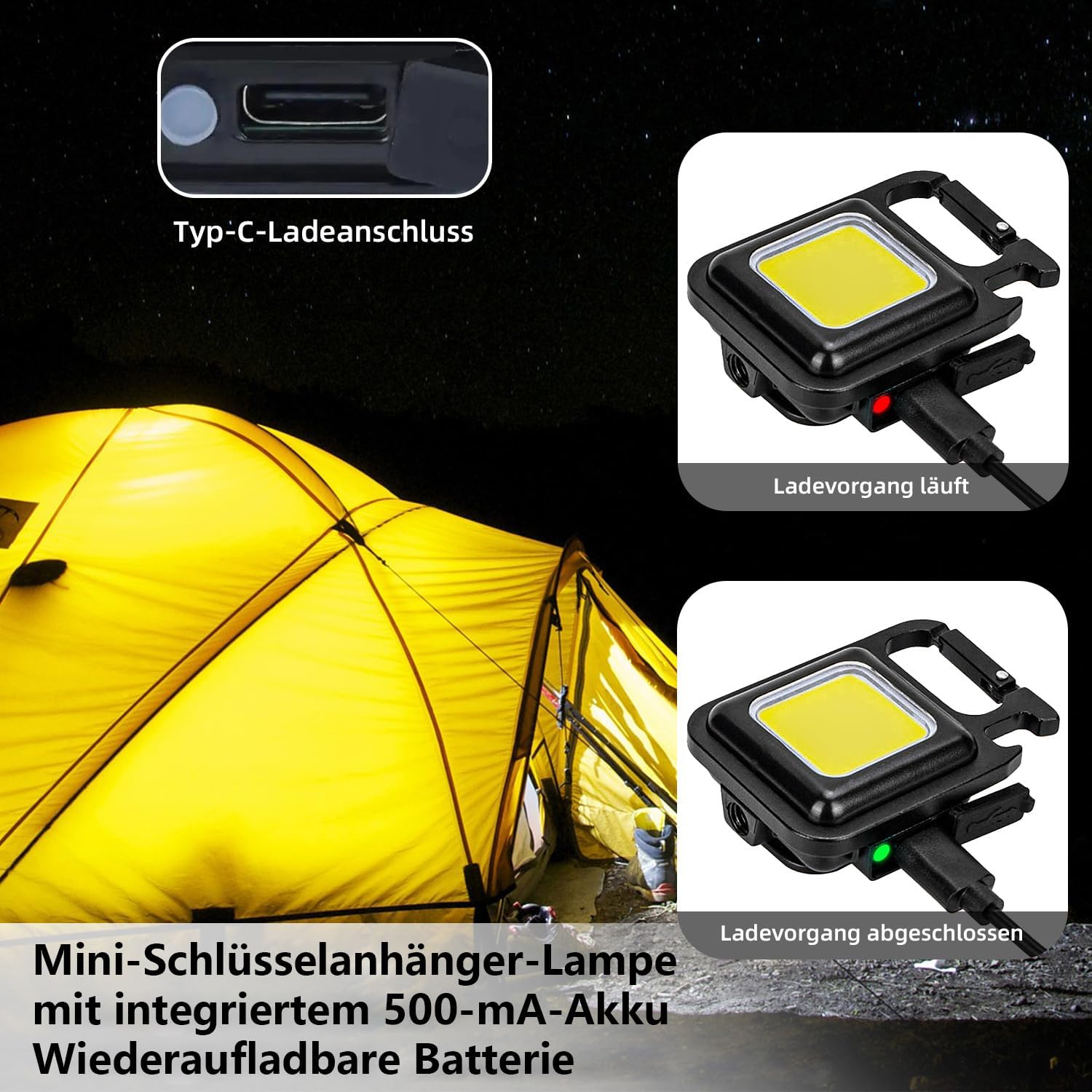 COB Work Light Keychain Flashlights 4 Modes 1600Lumen, MINI Emergency Lights with Folding Bracket Bottle Opener and Magnet Base,Camping and Walking, 2 pack,fast and free shipping.