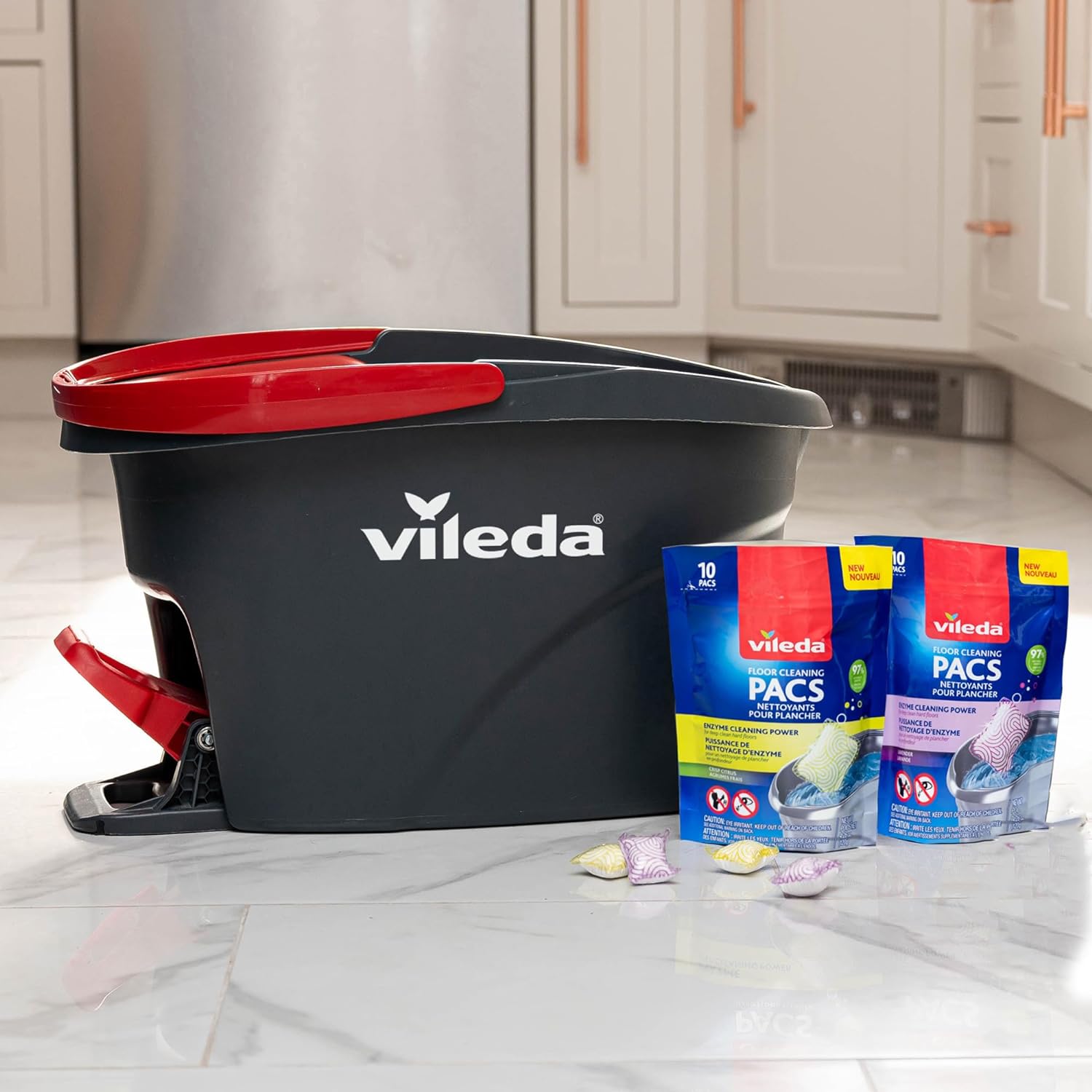 Vileda EasyWring Microfibre Spin Mop & Bucket Floor Cleaning System