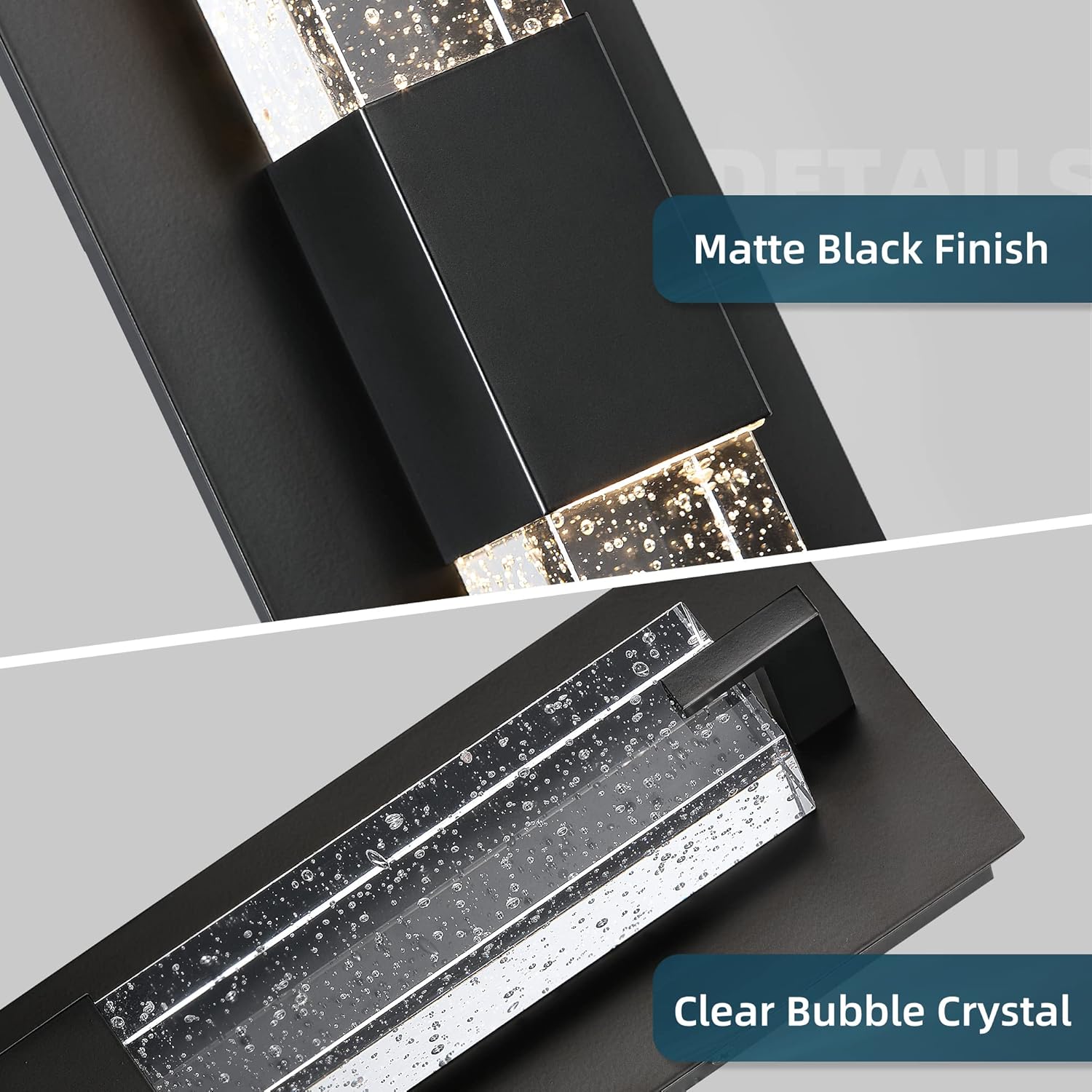 LED Wall Sconce Light: 19 Inch Modern Sconces Wall Lighting 3000K Dimmable Crystal Wall Lamps Indoor Bathroom Sconce Wall Mount Light Fixtures for Living Room/Bedroom/Hallway,Fast and free shipping.