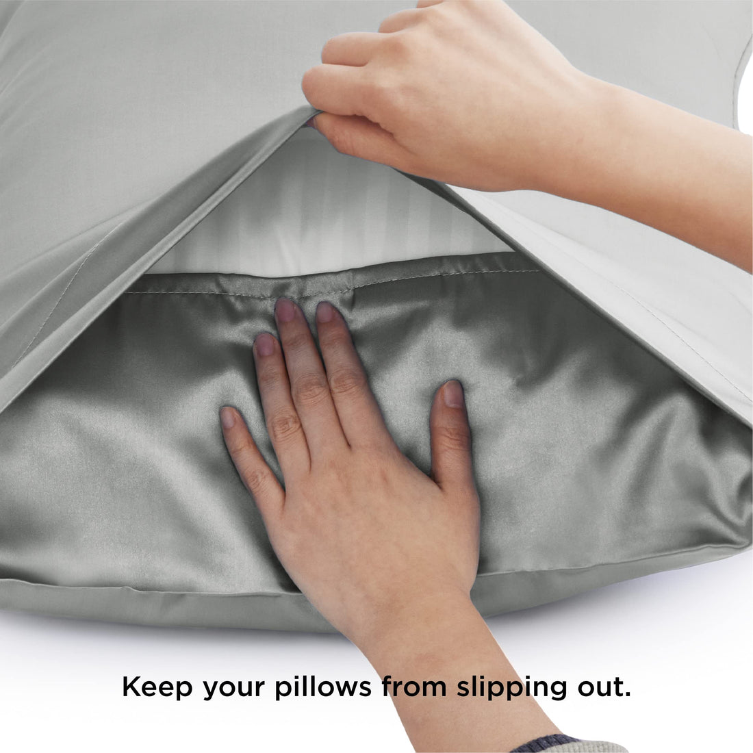 Cymak Satin Pillow Cases 2 Pack Satin Pillowcase for Hair and Skin - Similar to Silk Pillow Cases with Envelope Closure