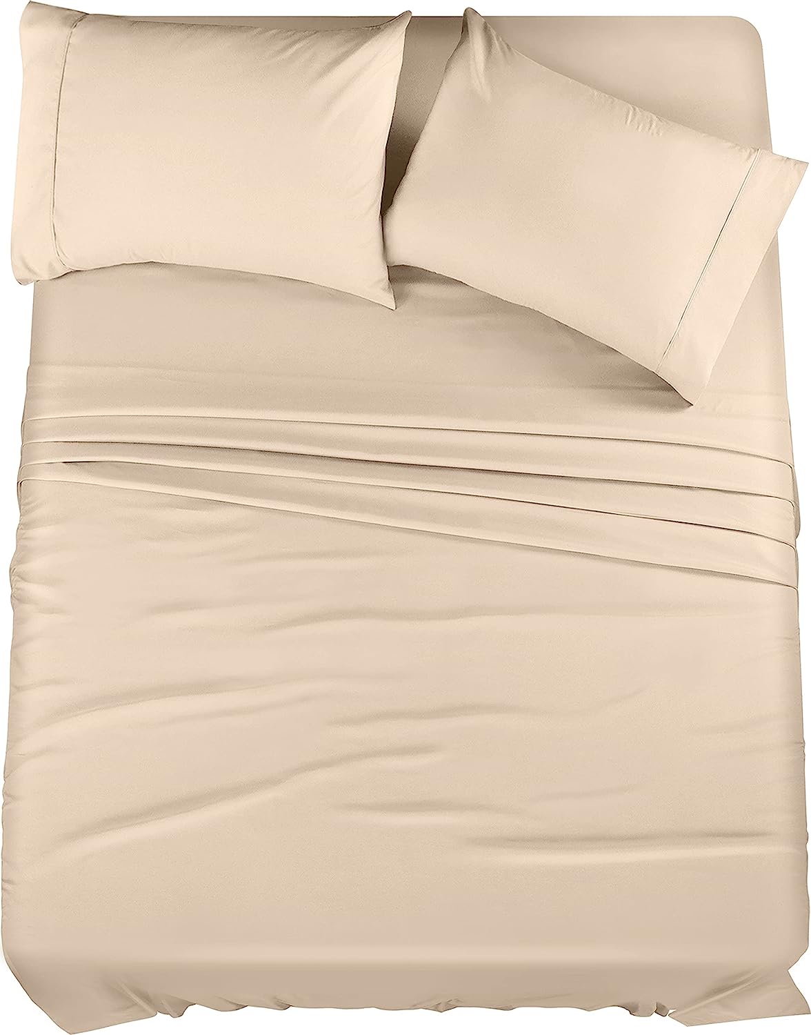 Cymak Bedding Bed Sheet Set - 4 Piece Queen Bedding - Soft Brushed Microfiber Fabric - Shrinkage & Fade Resistant - Easy Care