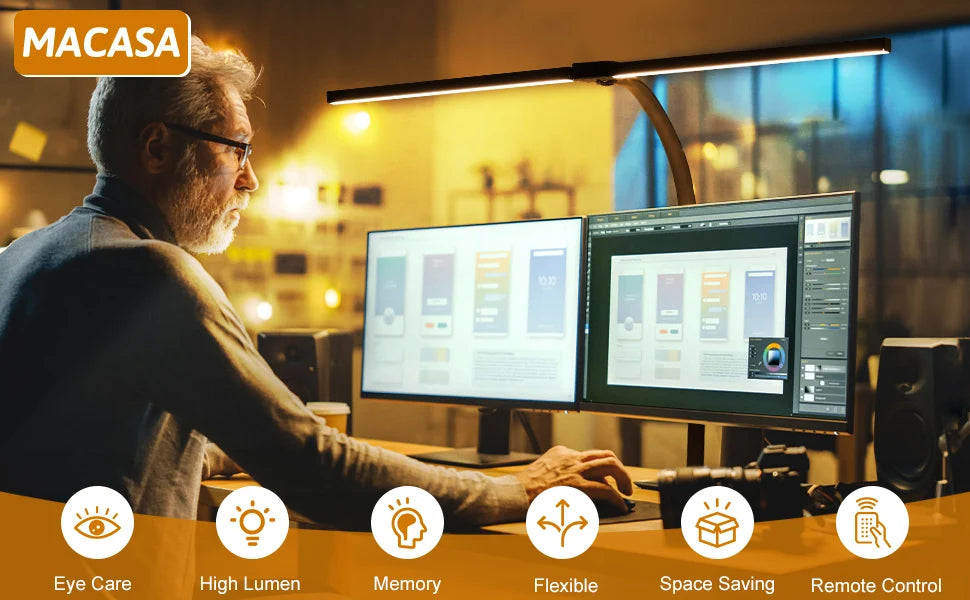 Desktop Light for Zoom Meetings Computer Lights With Stand Laptop Light Adjust Arm Clamp Lamp for Office Study Reading,ETL Free shipping. Delivery45 days.