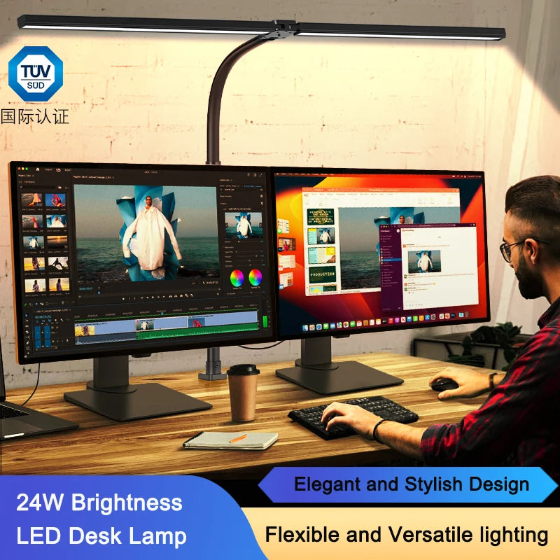Desktop Light for Zoom Meetings Computer Lights With Stand Laptop Light Adjust Arm Clamp Lamp for Office Study Reading,ETL Free shipping. Delivery45 days.