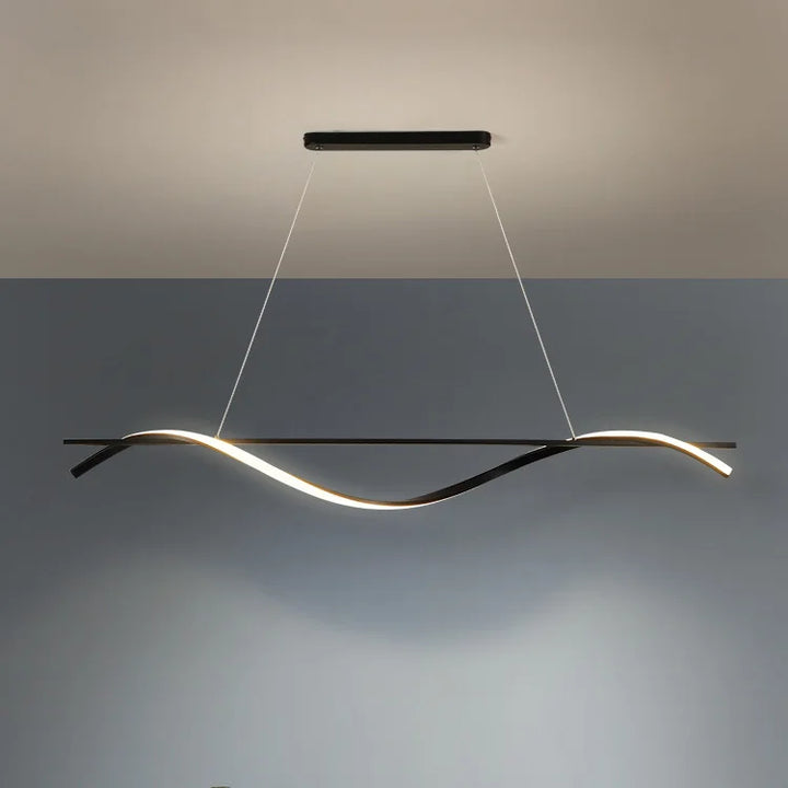 New Decorative Modern Ceiling Lamps Fixture For Home Kitchen Island Suspended Linear Wave Hanging Light Decor Led Pendant Light,Free shipping,delivery 60days,UL Certified.