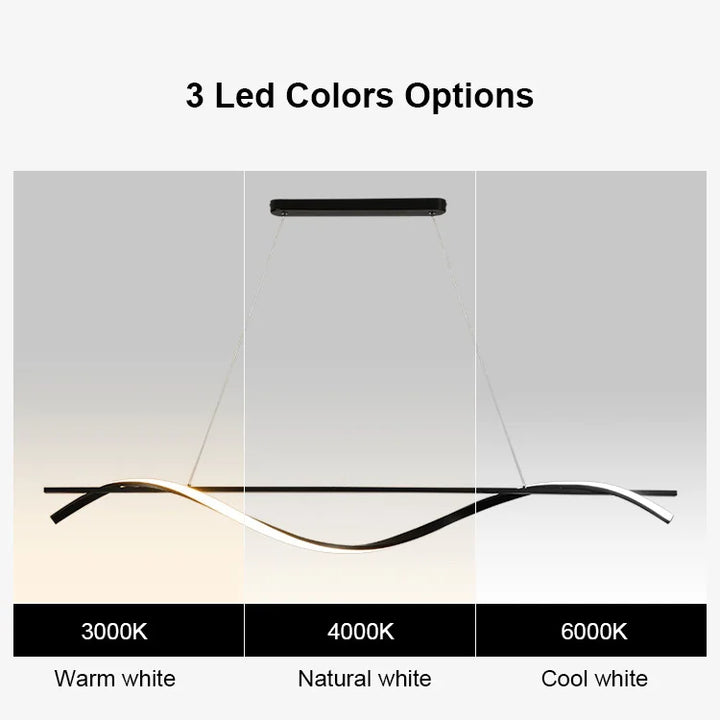 New Decorative Modern Ceiling Lamps Fixture For Home Kitchen Island Suspended Linear Wave Hanging Light Decor Led Pendant Light,Free shipping,delivery 60days,UL Certified.