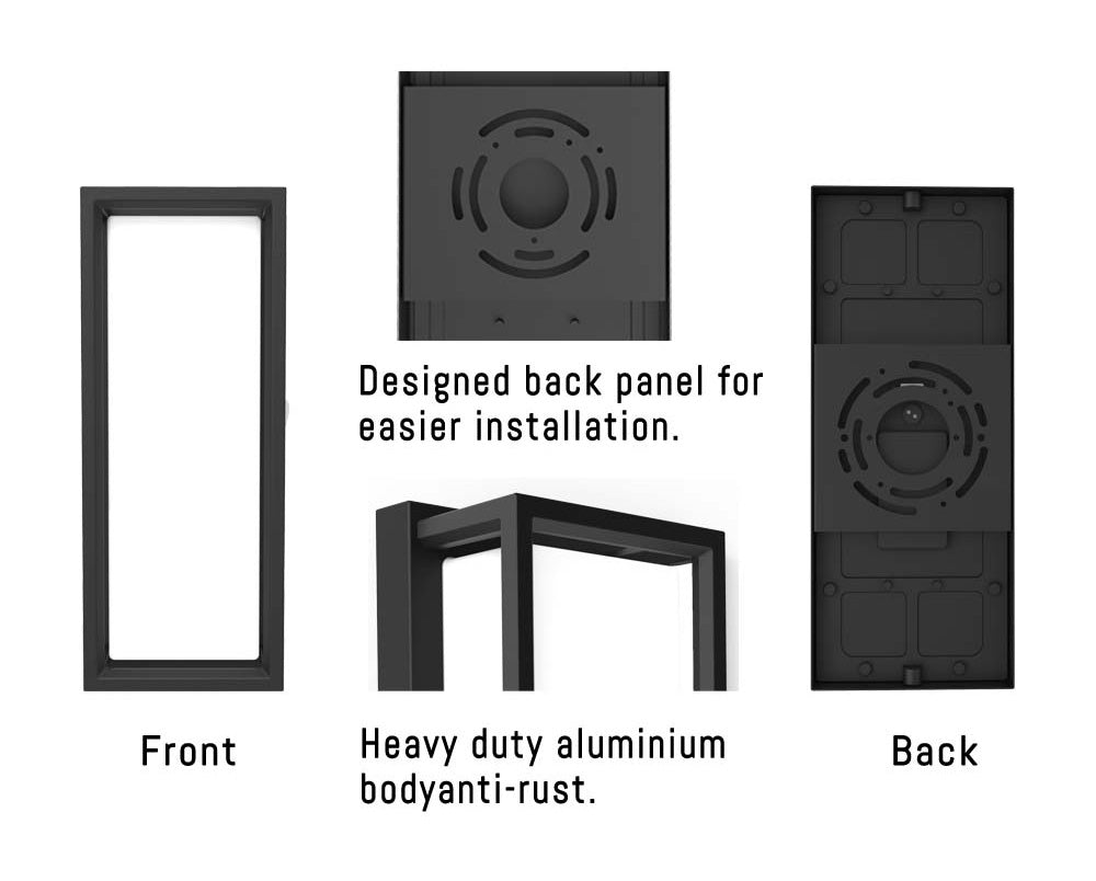 Pack of two,12Inch Lantern Wall Light Modern Outdoor Porch Patio Fixture Exterior LED Rectangle Sconce 5CCT IP65 Anti-UV PC Photocell Senso.ETL Certified,.Free Shipping delivery 45 days.