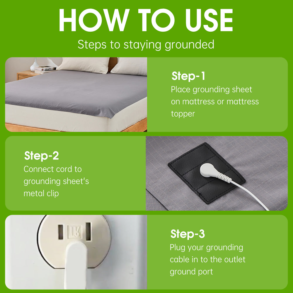 Earthing Grounding Fitted Sheet Home Bedding,10% Silver Fiber and 90% Organic Cotton Anti-static,free shipping delivery 30 days.