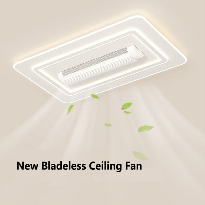 Modern Square Bladeless Ceiling Fan Energy Efficiency Ventilation Ceiling Fan With Light and Remote Control,ETL Listed, Pack of two, CCT.Free shipping, Delivery 60 days.
