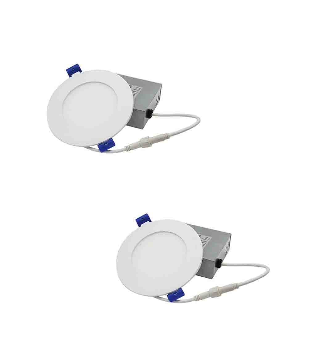 Cymak LED 4-inch Integrated CCT Changeable 3k,4k,5k Dimmable LED Recessed Light Kit in White with Junction Box