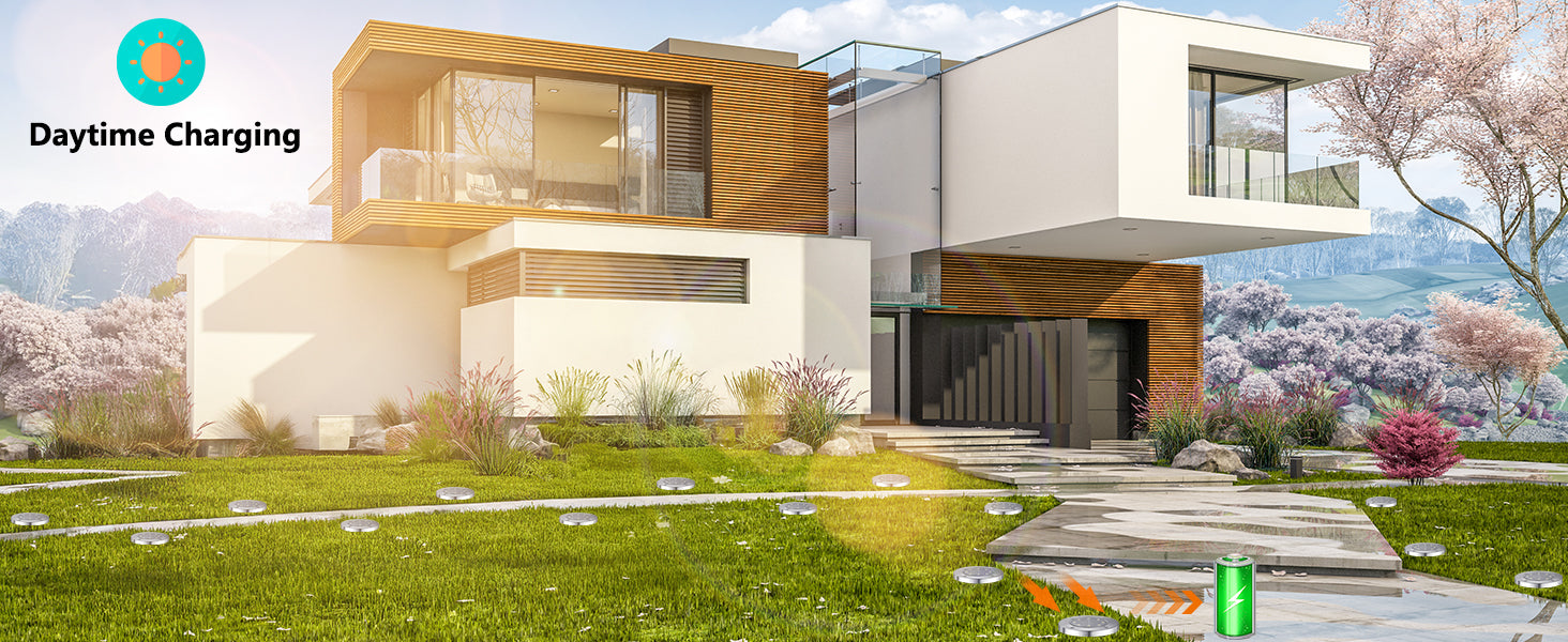 Solar Ground Lights Outdoor, 16 Pack 8 LED Solar Disk Lights Waterproof Garden In-ground Pathway Lights Landscape Lighting for Lawn,Yard,Deck,Patio,Walkway (Warm White),Fast and free delivery.