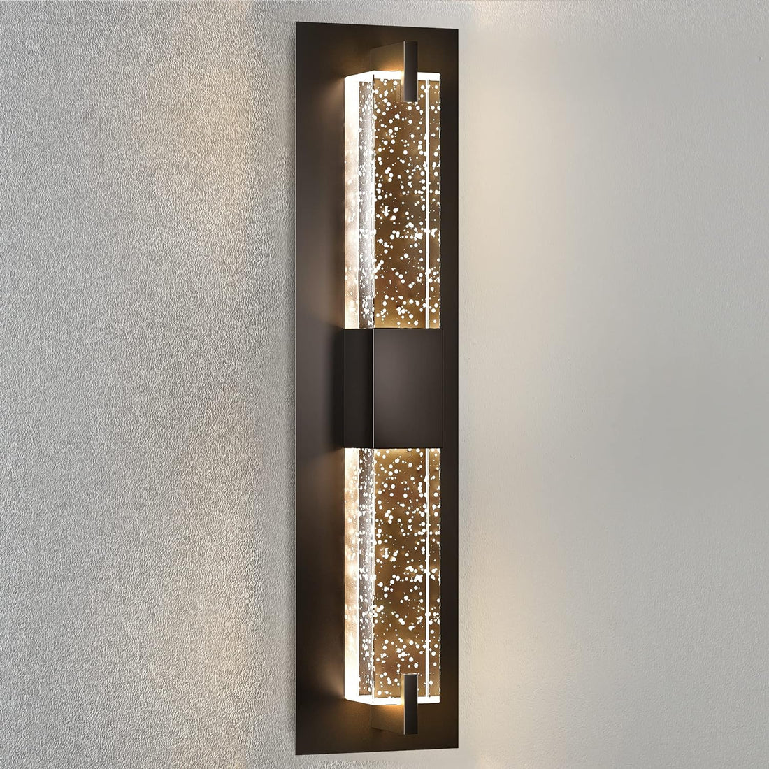 LED Wall Sconce Light: 19 Inch Modern Sconces Wall Lighting 3000K Dimmable Crystal Wall Lamps Indoor Bathroom Sconce Wall Mount Light Fixtures for Living Room/Bedroom/Hallway