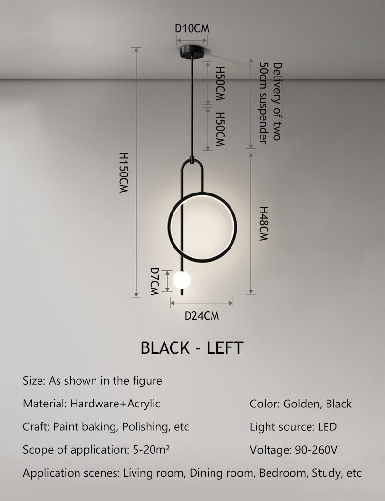 Round Ring Led Pendant Lights Indoor Home Decor Table Hanging Lamp Dining Room Living Room Bedroom Kitchen Fixtures,Certification UL,Free shipping to Canada, delivery 60days.