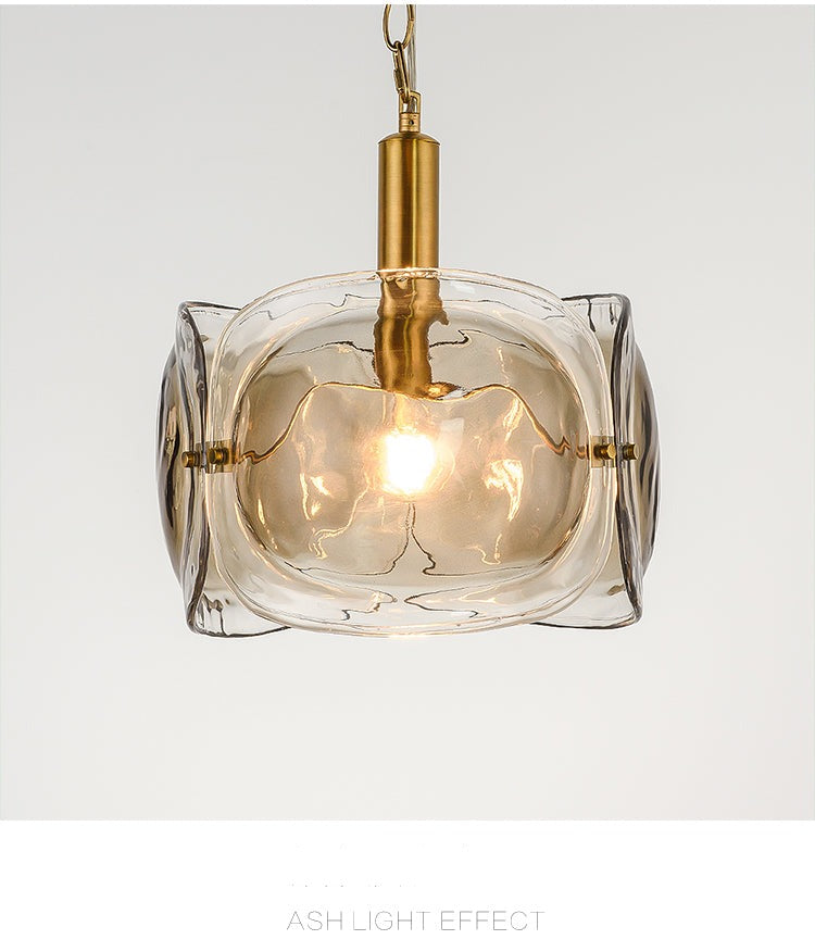 Modern Simple Luxury Design E27 Led Light Blue Glass Pendant Lamp for Restaurant Cafe  Home Decor UL