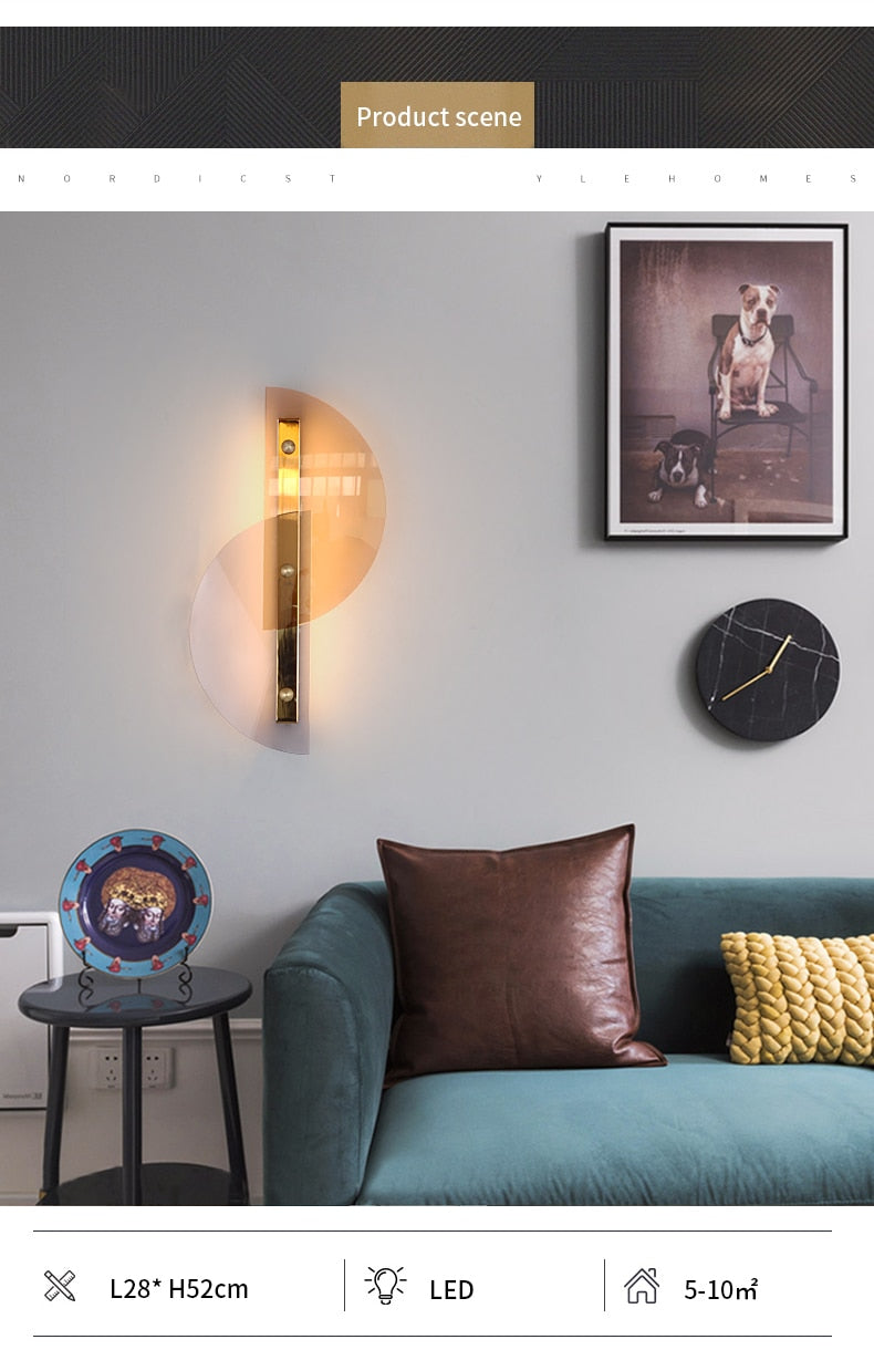 Modern Creative Crystal Wall Lamp Background Wall Decoration Living Room Nordic Staircase Corridor Bedroom Bedside Wall Lamp