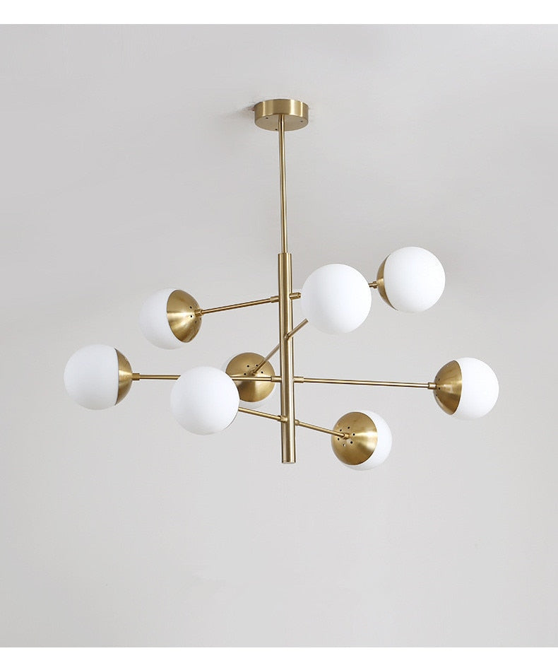 Post Modern Design Metal Molecule Glass Ball Pendant Lamp Creative Art Indoor Light Fixture Ideal for Loft, Villa, Ul