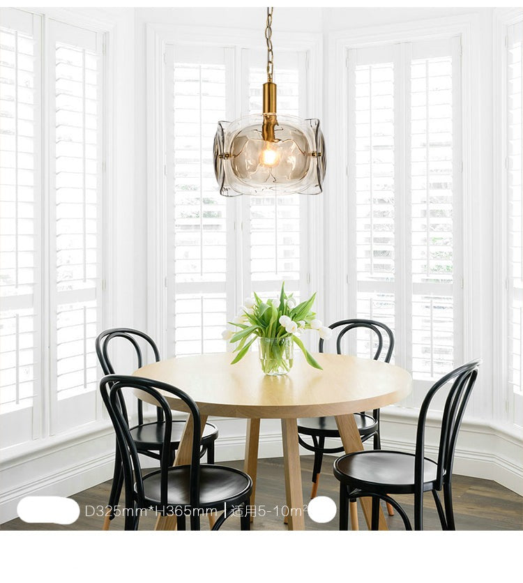 Modern Simple Luxury Design E27 Led Light Blue Glass Pendant Lamp for Restaurant Cafe  Home Decor UL