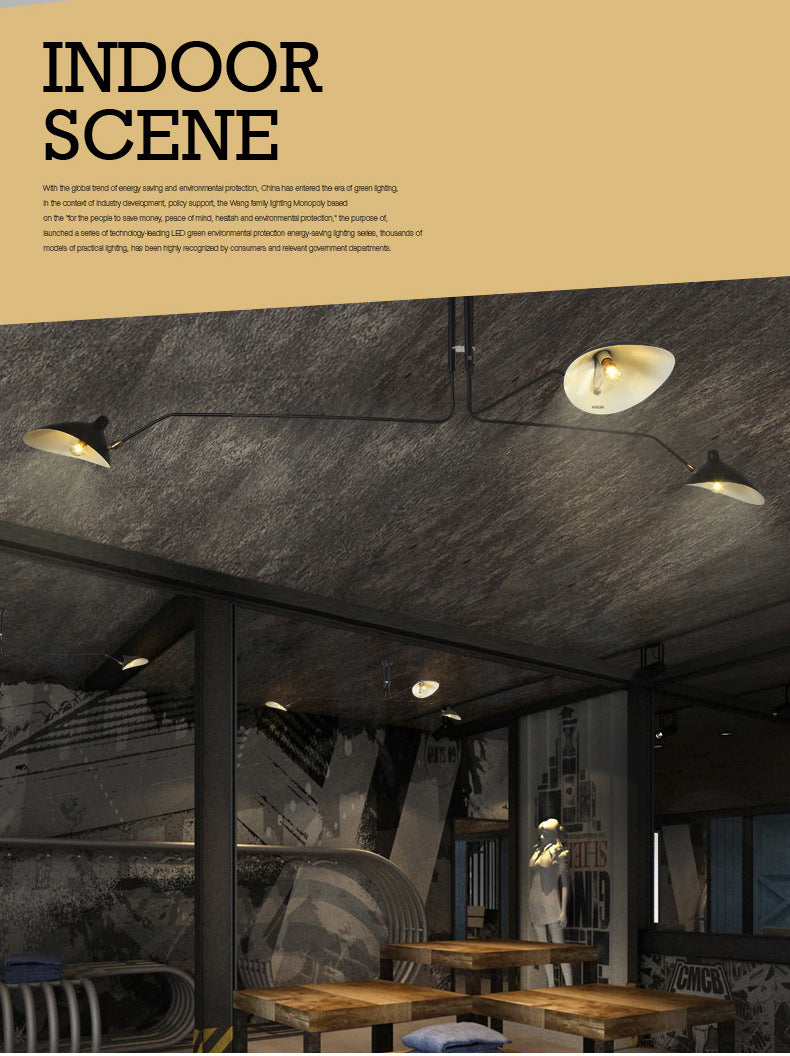 Modern Sunrise Chandelier Ceiling Lamp Iron Art Home Decor Industrial Duckbill Light for Living Room Bedroom Loft Ul