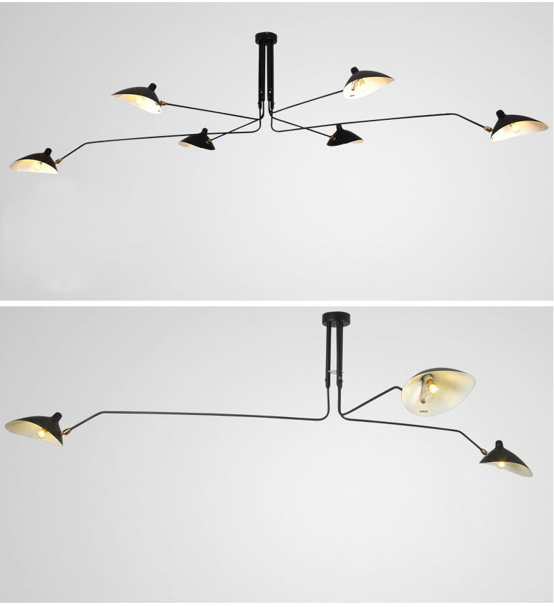 Modern Sunrise Chandelier Ceiling Lamp Iron Art Home Decor Industrial Duckbill Light for Living Room Bedroom Loft Ul