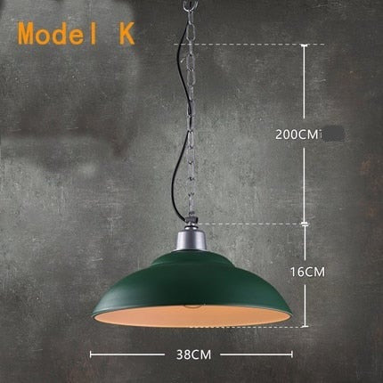 STRAK Loft Pendant Lamps Retro Chandelier Pendant Light Industrial Style Iron Pot Cover Lamp Ul