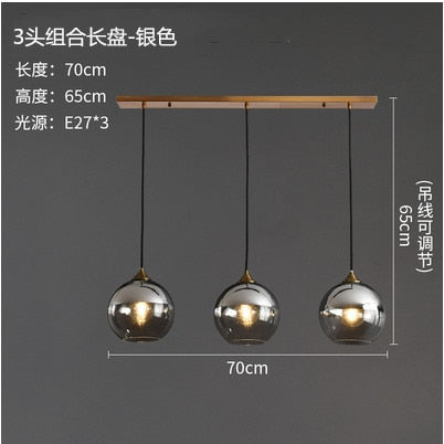 Nordic Pendant Lights Simple Suspension Luminaire Restaurant Glass Pendant Lamp Lighting Fixtures Cafe Study