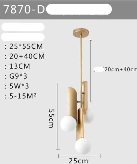 STRAK Ball Pendant Lamps Gold Luster Industrial Postmodern Pendant Light Industrial Lighting Fixtures Warehouse Restaurant Room