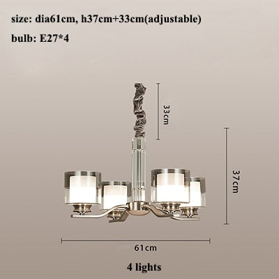 STRAK Nickel Led Chandeliers Pendant Lamps Modern Lighting Living Room Decor Led Chandeliers Hanging Lights