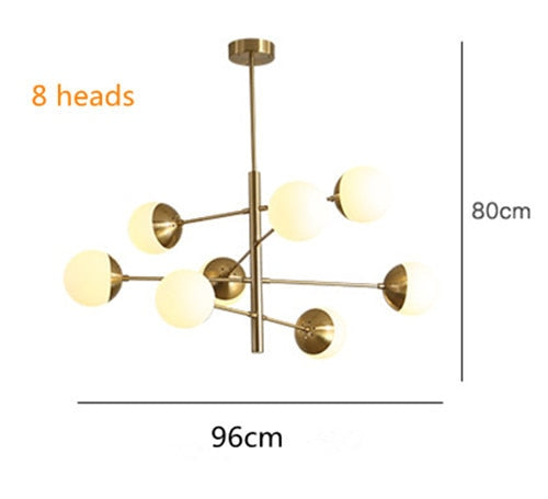 Post Modern Design Metal Molecule Glass Ball Pendant Lamp Creative Art Indoor Light Fixture Ideal for Loft, Villa, Ul