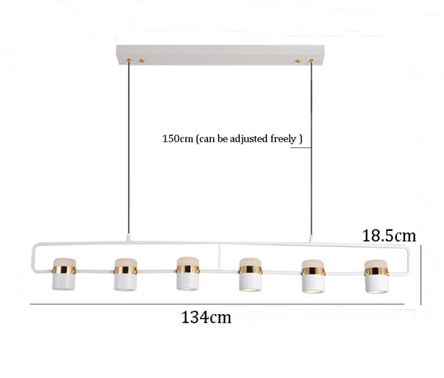 STRAK Postmodern Led Pendant Lights Simple Rose Gold Suspension Lamp for Dining Room Bedroom Hanging Light Ul