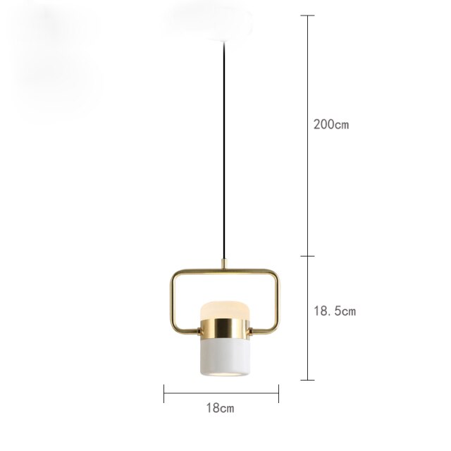 STRAK Postmodern Led Pendant Lights Simple Rose Gold Suspension Lamp for Dining Room Bedroom Hanging Light Ul