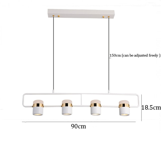 STRAK Postmodern Led Pendant Lights Simple Rose Gold Suspension Lamp for Dining Room Bedroom Hanging Light Ul